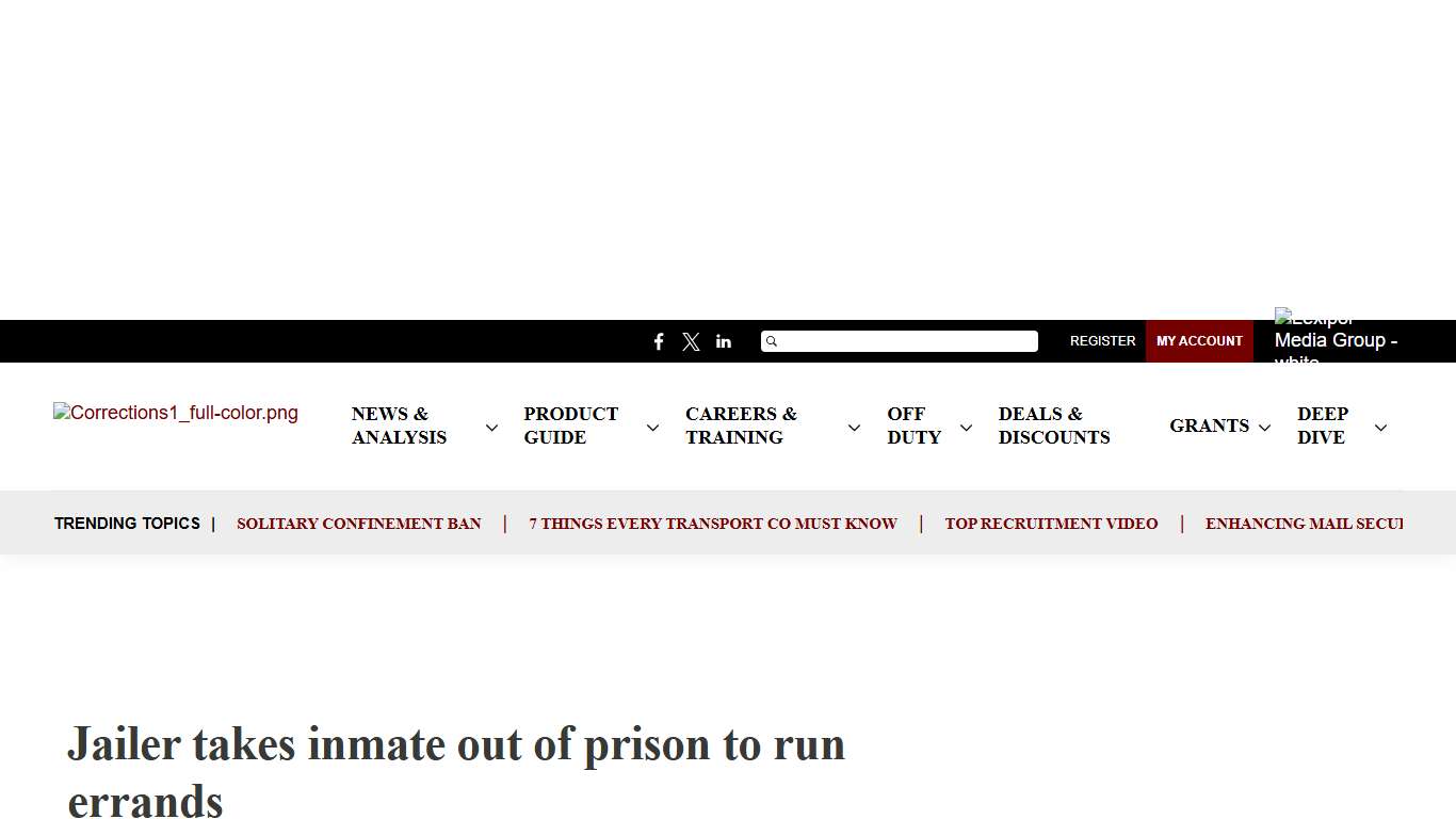 Jailer takes inmate out of prison to run errands