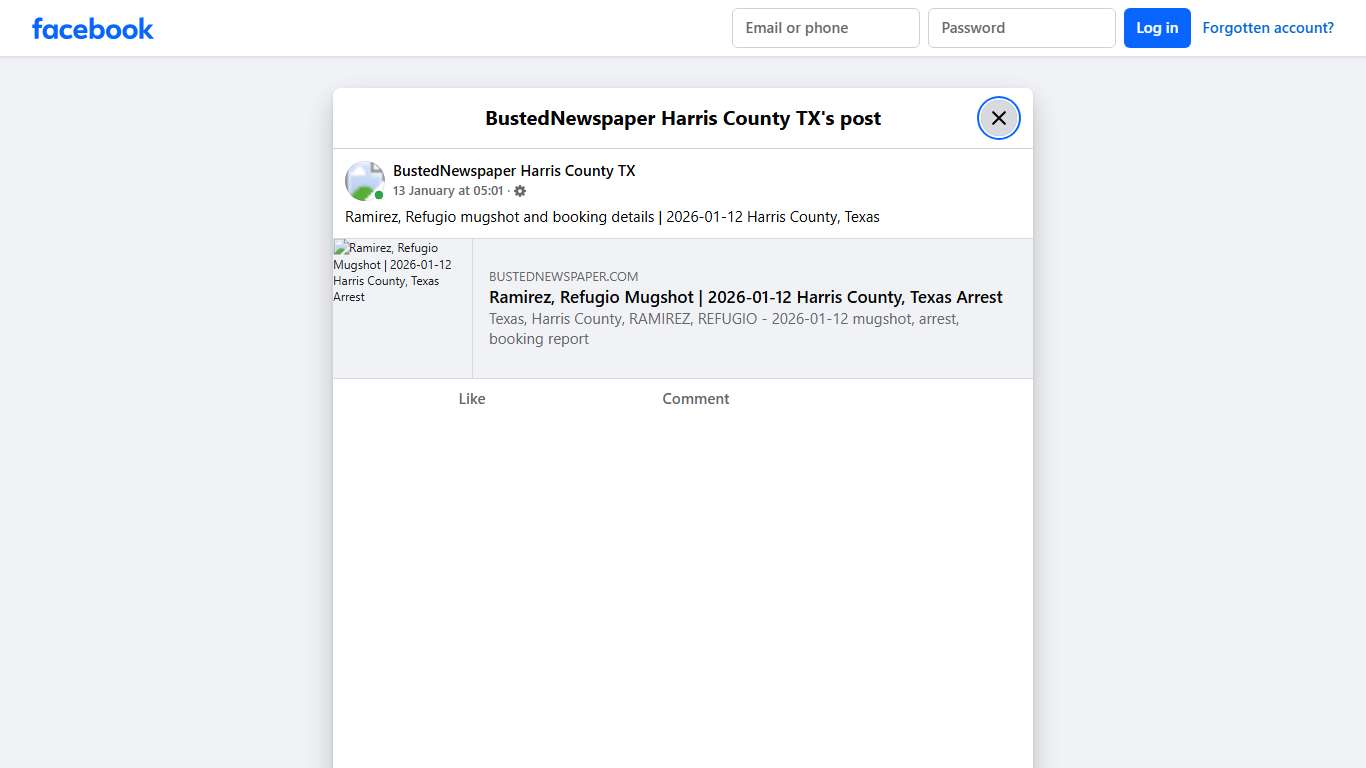 Ramirez, Refugio... - BustedNewspaper Harris County TX Facebook